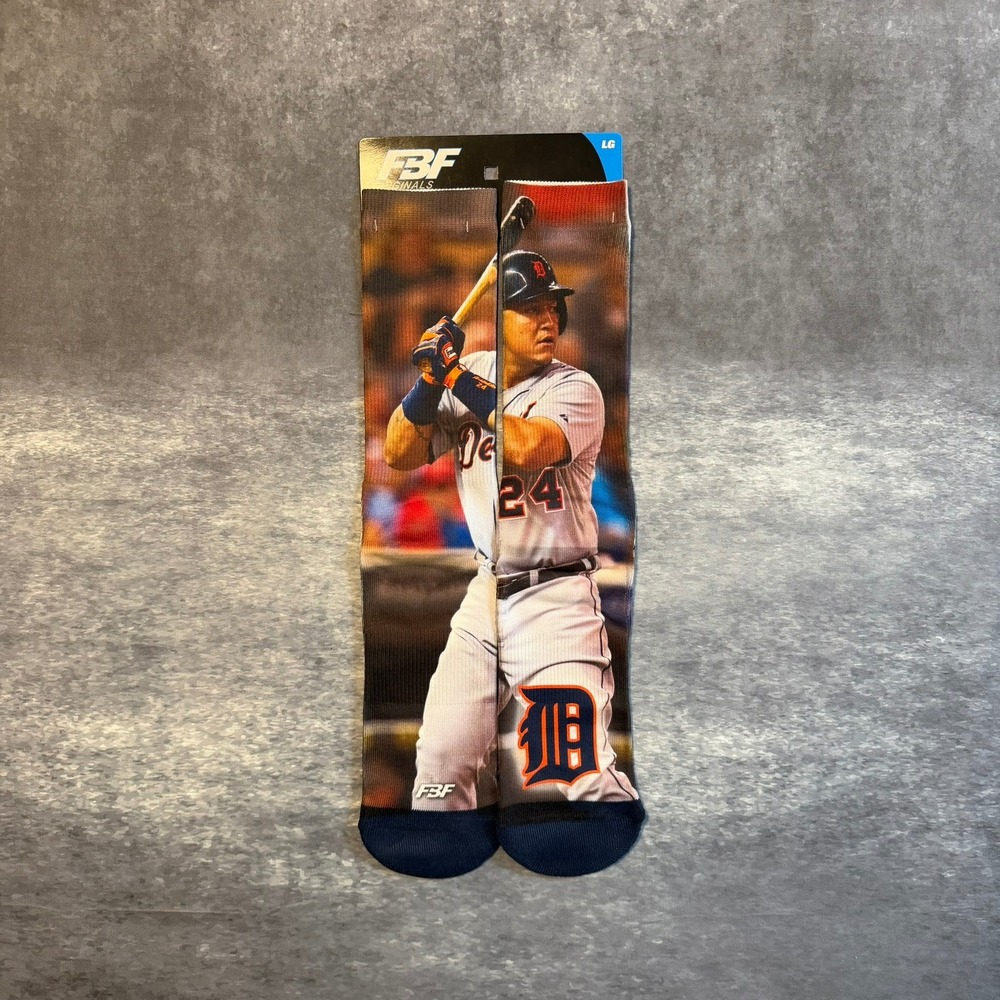 FBF Originals Miguel Cabrera Detroit‎ Tigers MLB Crew Socks Mens Large New